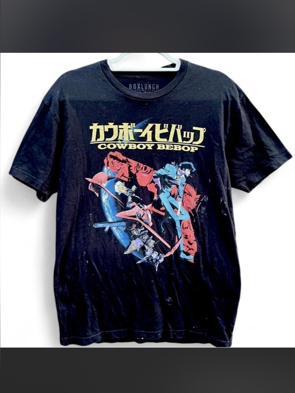 Cartoon Network Cowboy Bebop Graphic Tee - Black with Red & Blue Print